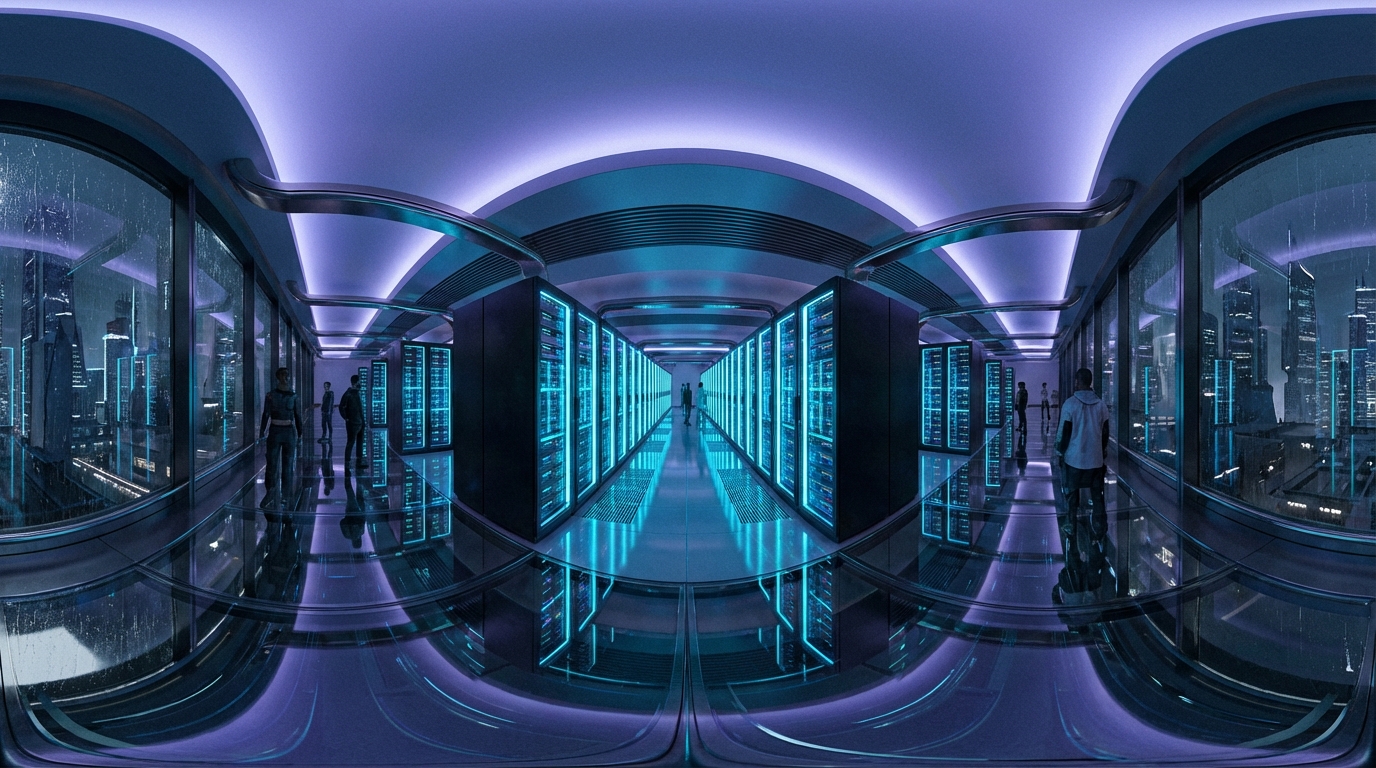 Futuristisches Rechenzentrum — ENTRONYX Colocation Guide